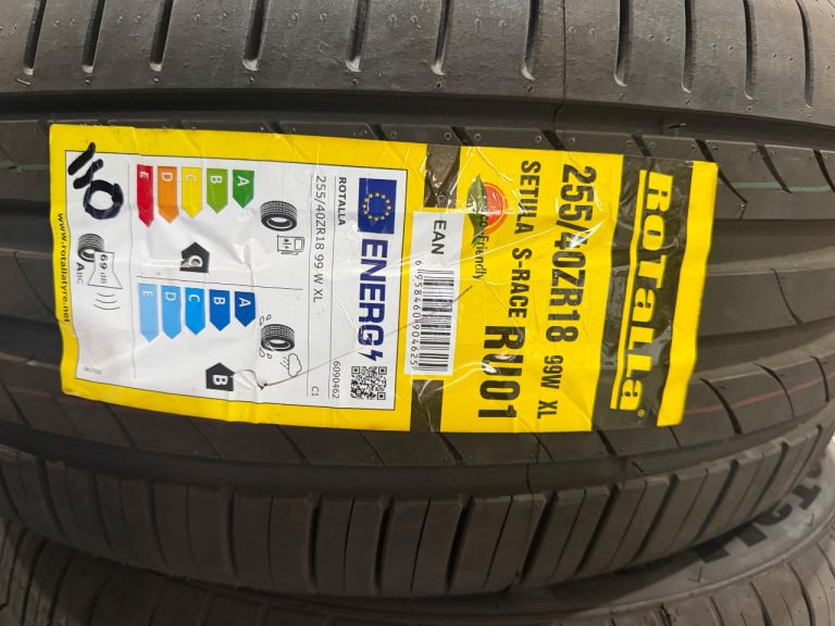 2 x 255/40ZR18 99W XL ROTALLA TYRES