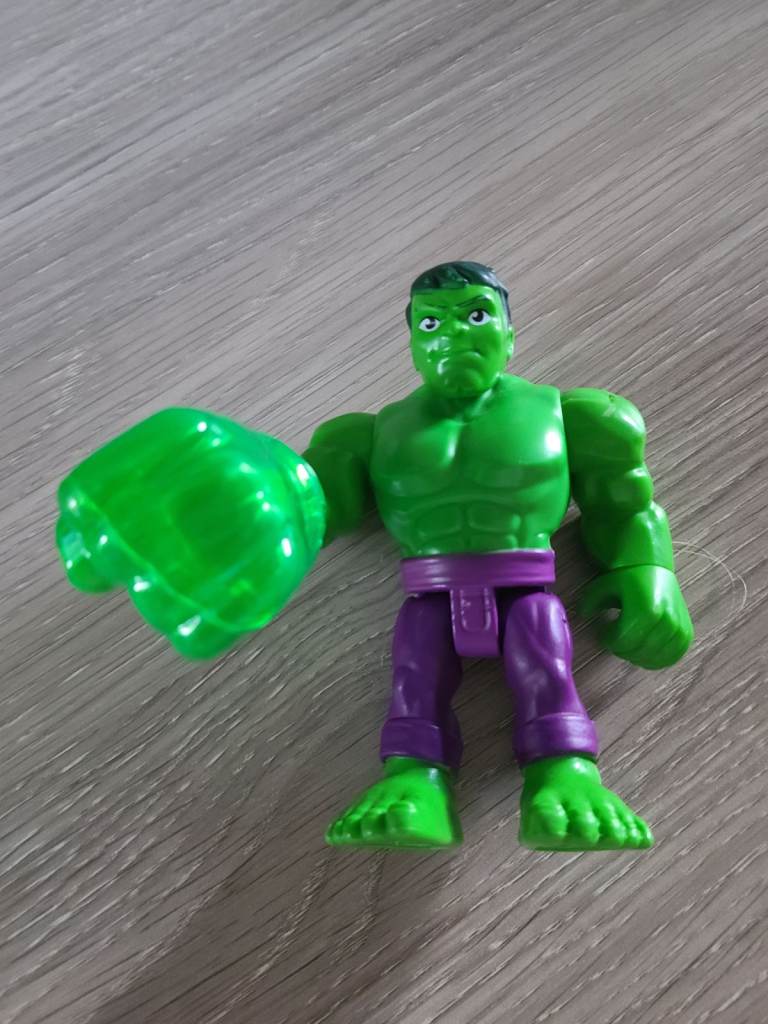 Small hulk figure with gamma fist