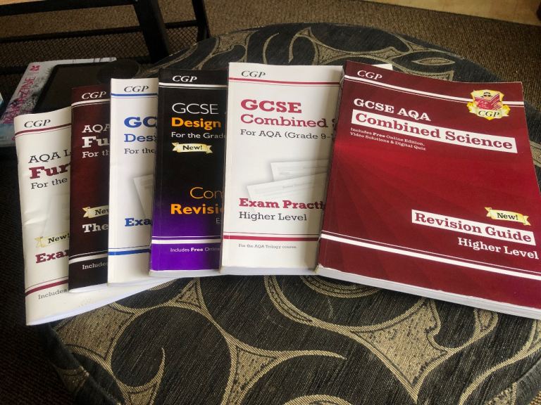 CGP GCSE AQA Revision Guides & Workbooks - Combined Science, Further Maths, D&T
