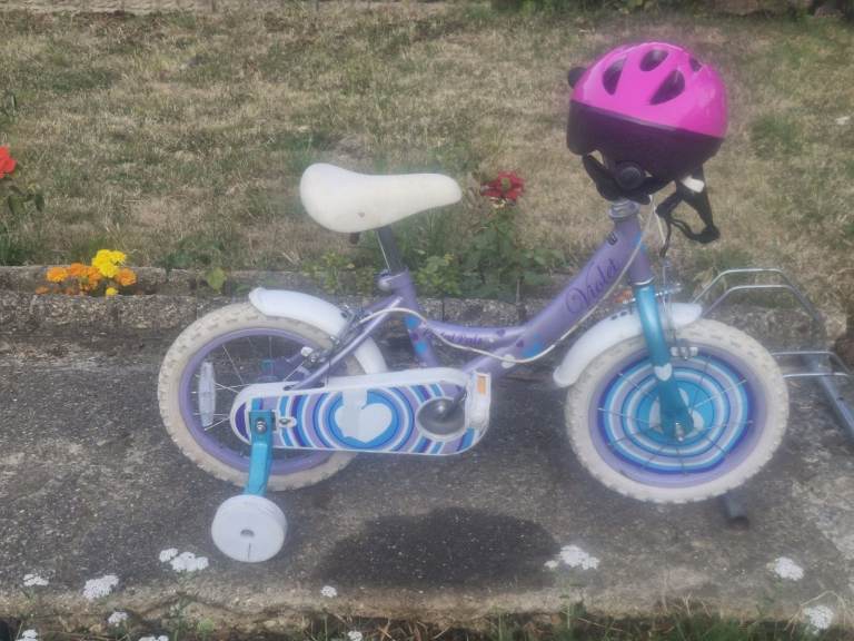 KIDS GIRLS CHILDREN PEDAL PALS VIOLET 14 INCH WHEELS BIKE BICYCLE