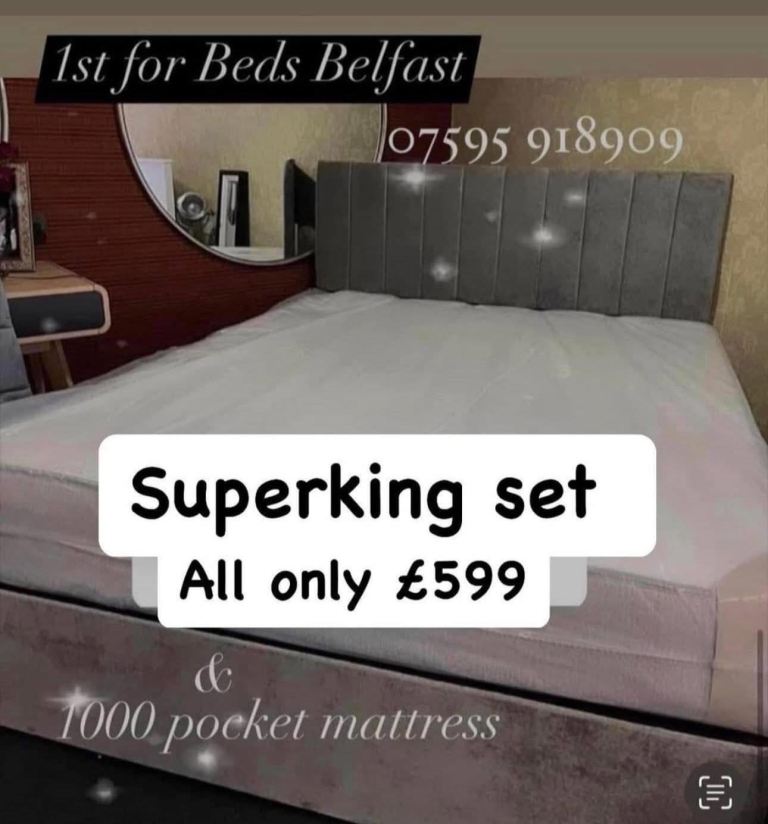 Superking bed and mattress all new 