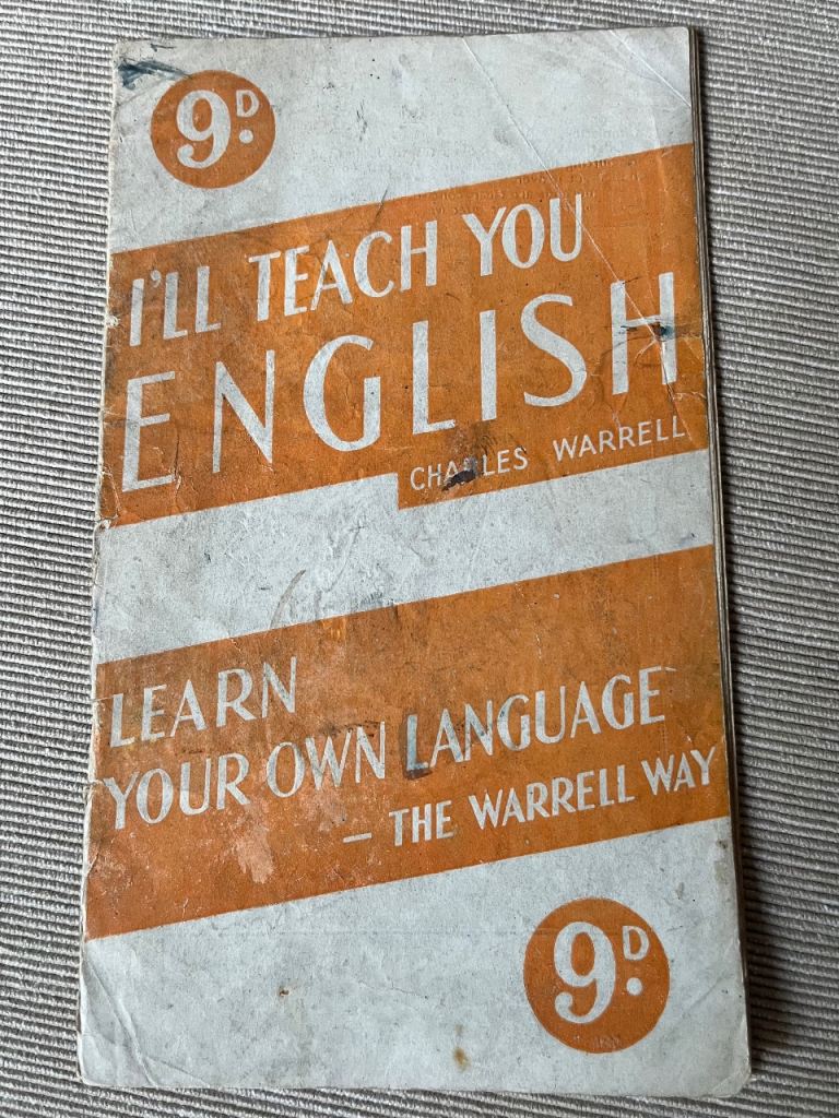 Vintage I’ll Teach You English: Learn Your Own Language  The Warrell Way Booklet