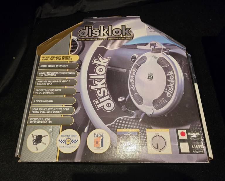 Disklok Medium Gold Edition 3 keys + Tag + Box