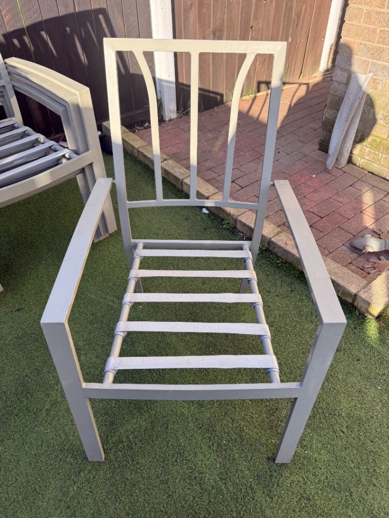 Outdoor Garden Chairs x6 – Metal Frame
