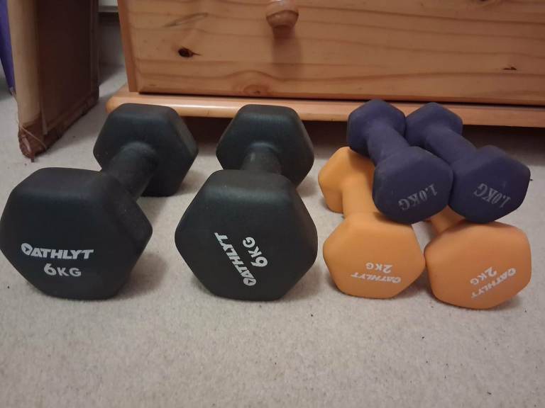 1kg, 2kg and 6 kg dumbbell set