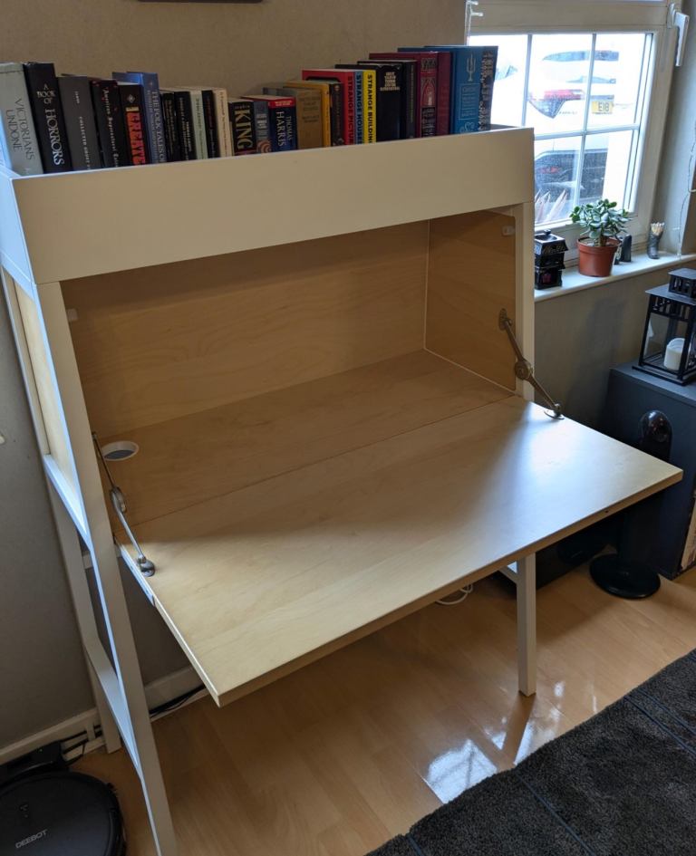 Desk Bureau in Birch and White