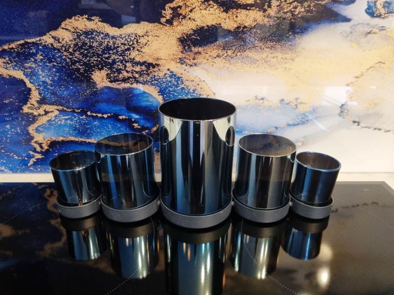 image for 🌲Festive metalic glass candle holders🌲