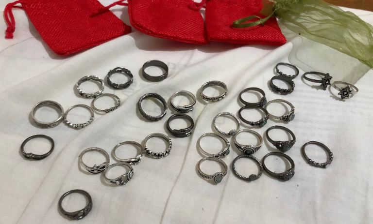 Bundle New Fashion Rings – Vintage Style Silver Tone Jewellery