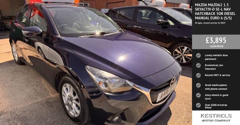 2016 Mazda Mazda2 1.5 SKYACTIV-D SE-L Nav Hatchback 5dr Diesel Manual Euro 6 (s/s) (105 ps) Hatch...