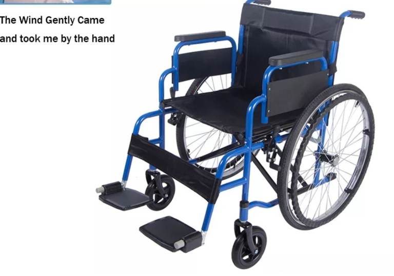 AID Wheelchair Self Propelled Lightweight Folding Transit Comfort Wheelchair  