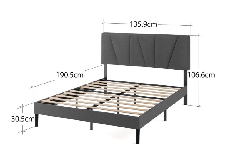 Queen bed almost brand new
