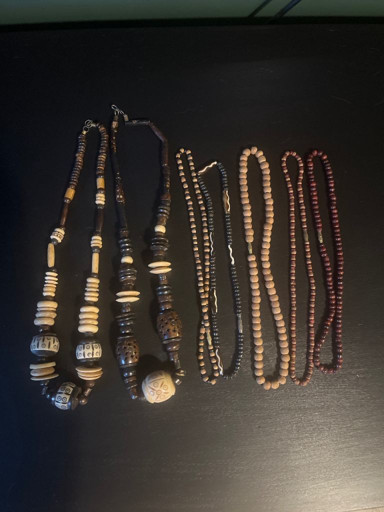 Job Lot of Wooden Beaded Necklaces - Good Condition