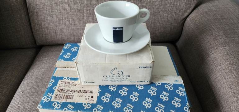 Coffee cups saucers lavazza