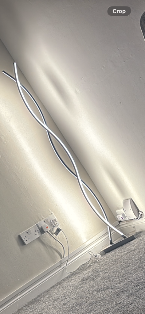 Modern LED Floor Lamp – Silver, As Good As New