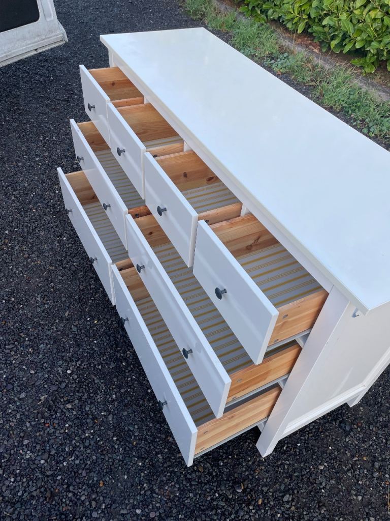 FREE DELIVERY 🥰🚚🥰 IKEA WHITE HEMNES CHEST OF 8 DRAWERS GOOD CONDITION 