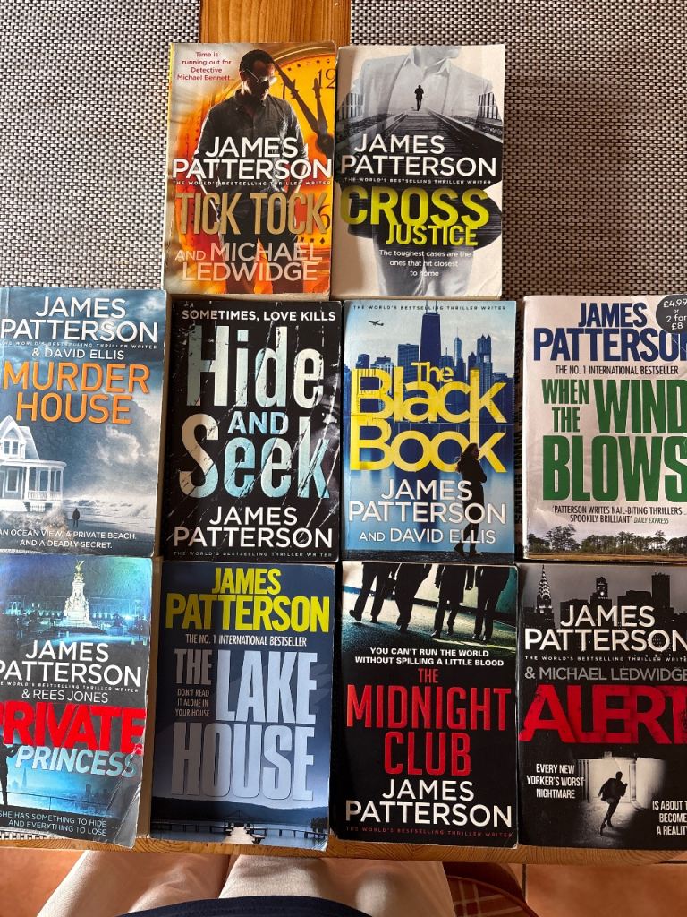 James Patterson Books Bundle – 10 Titles, Good Condition