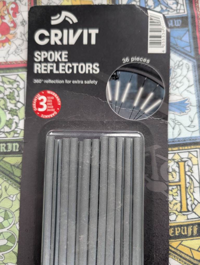Crivit cycle wheel hub reflectors