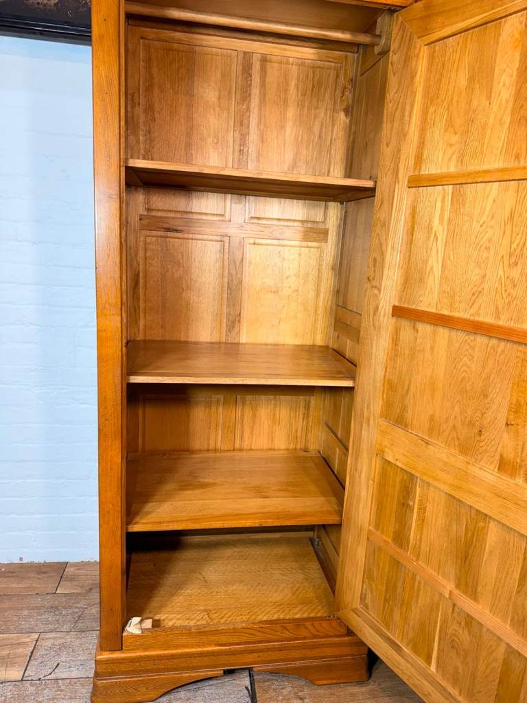 Solid oak single wardrobe free local delivery, £220.00 for Sale