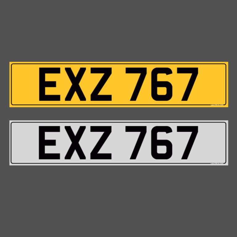 EXZ 767 - Dateless Cherished Registration Number Plate 