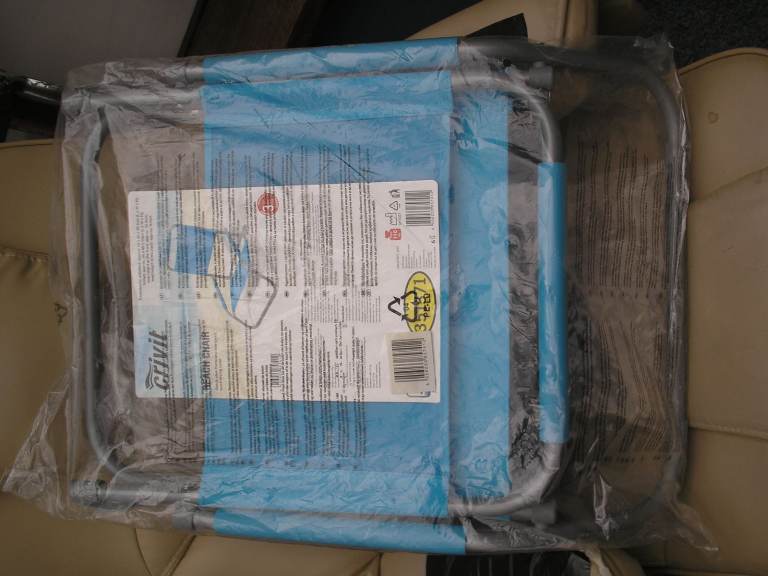 Beach chair, new and still wrapped