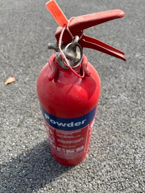 Red Powder Fire Extinguisher – Good Condition