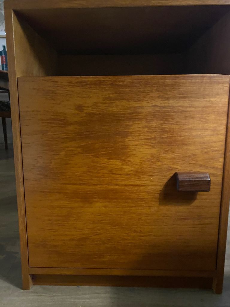 Retro solid wood bedside table