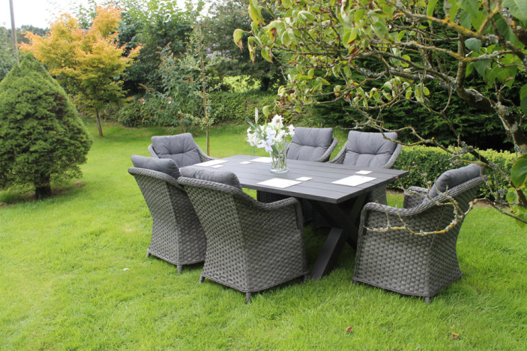 CLADDAGH 6PCE RATTAN DINING SET