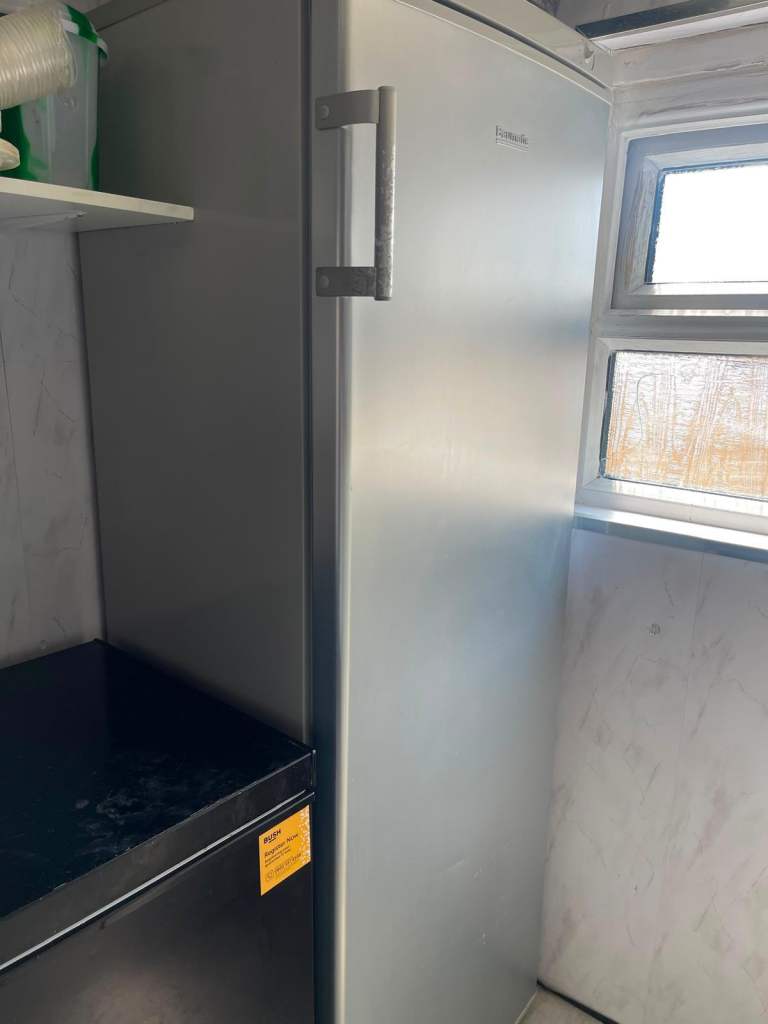 Bush Tall Silver Fridge – Good Condition, Clean Interior