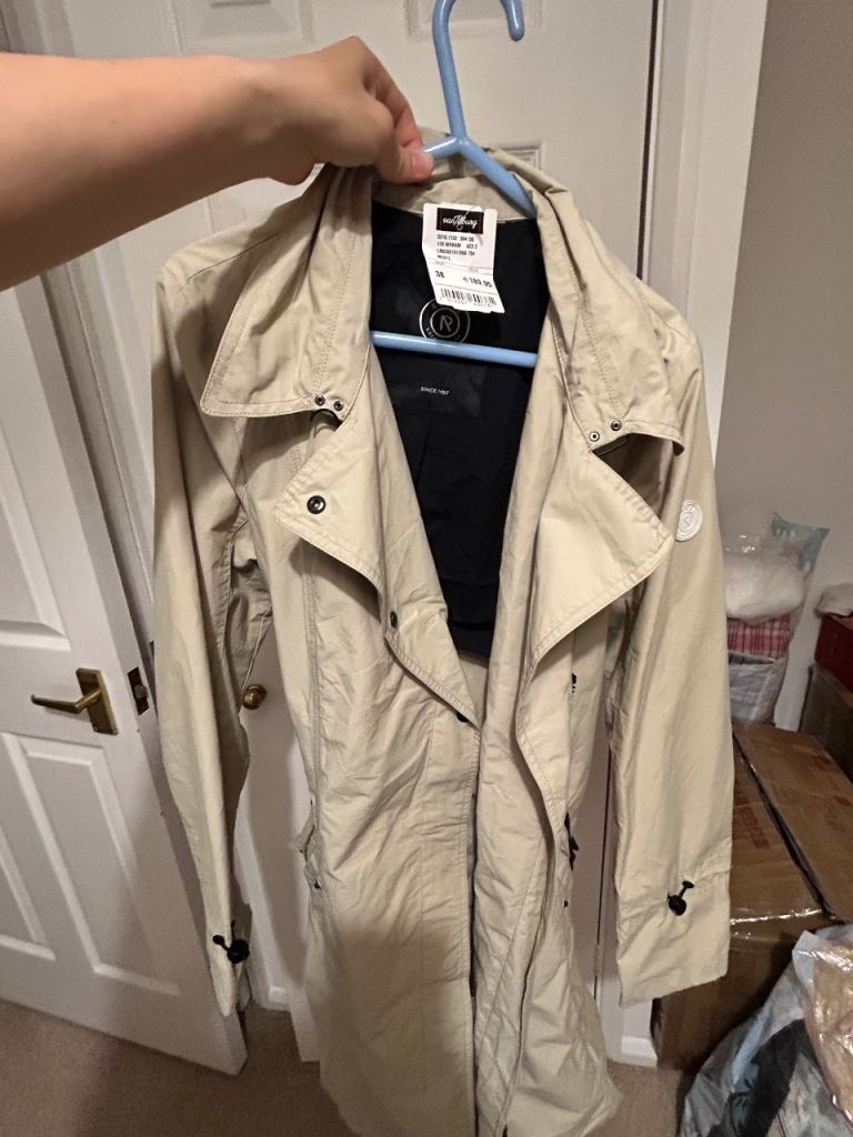 Waterproof Beige Trench Coat - Women's (New with tag) Size 38