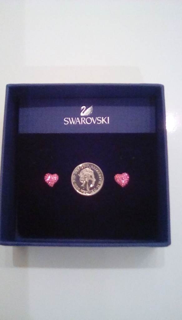 Swarovski Crystal Heart Earrings 