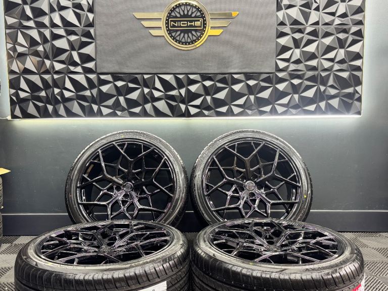 NEW 22” inch urban alloys wheels land rover range defender sport 5x120 gloss blk