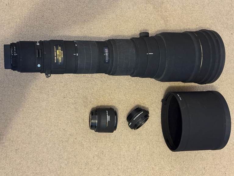 Sigma 120-300mm f2.8 + 300-800mm f5.6 Lens [Nikon] + 1.4x and 2x Extender + KIT