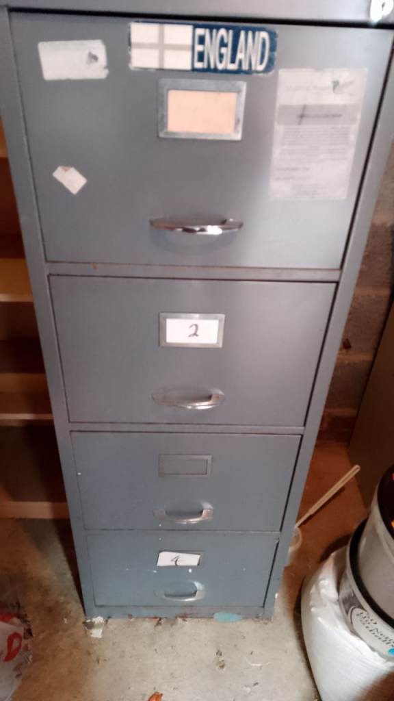 Metal filing cabinet