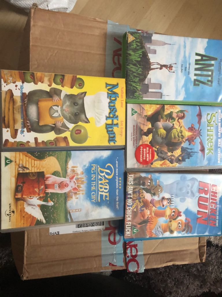 Box of 21 VHS classic kids & adults films