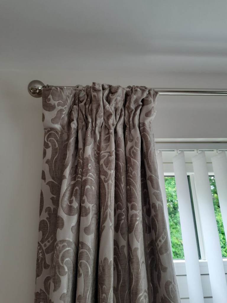 3 pairs heavy Damask Jacquard Curtains 