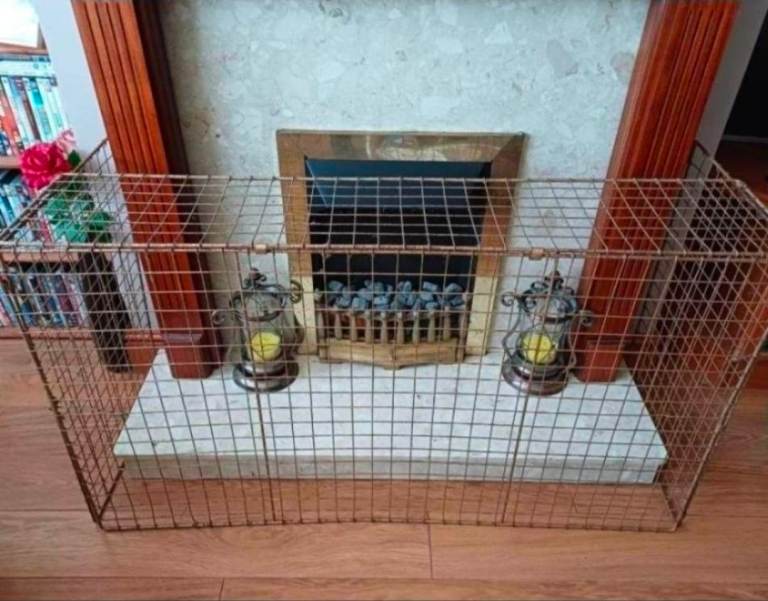 Vintage Metal Fire Guard/protection children/Pet –fair Condition
