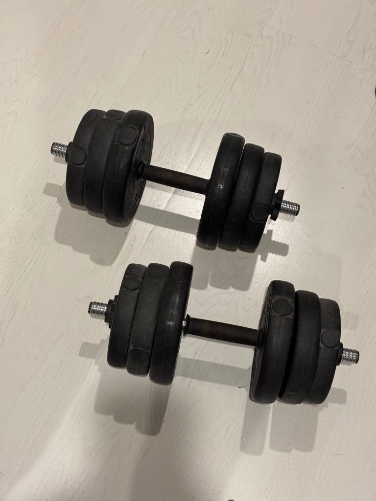 20KG Dumbbell Set with removable plates.
