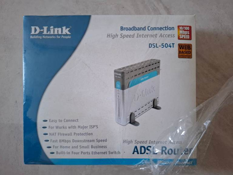 Routeur ADSL D-Link DSL-504T – Occasion, Idéal Pour Dépannage