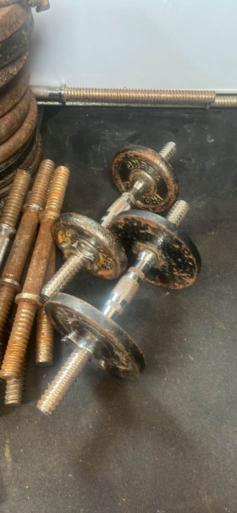 192.5kg Cast Iron Weight Plates + Bars – Full Home Gym Bundle