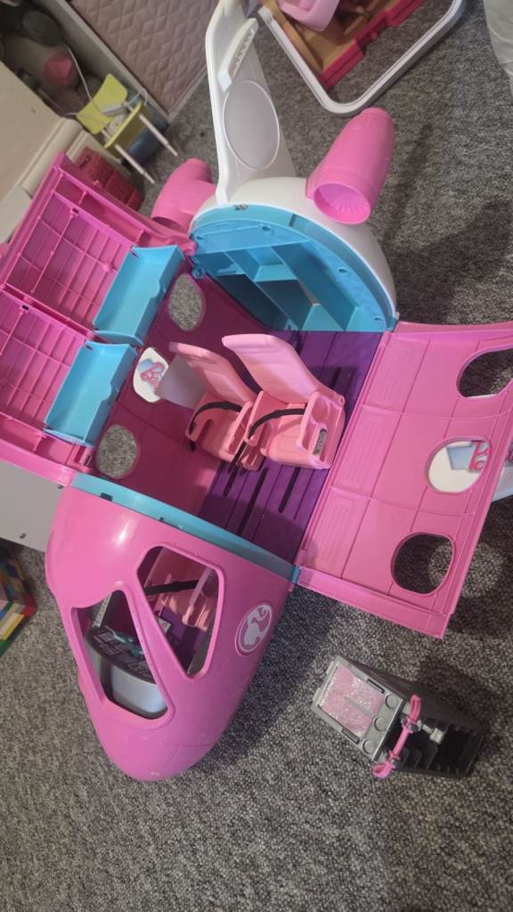Barbie Dreamplane Playset - Pink, Good Condition