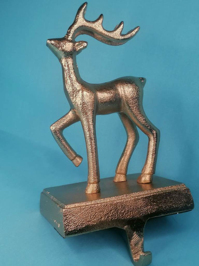 Brand new Habitat Gold Stag Christmas Stocking Hanger.