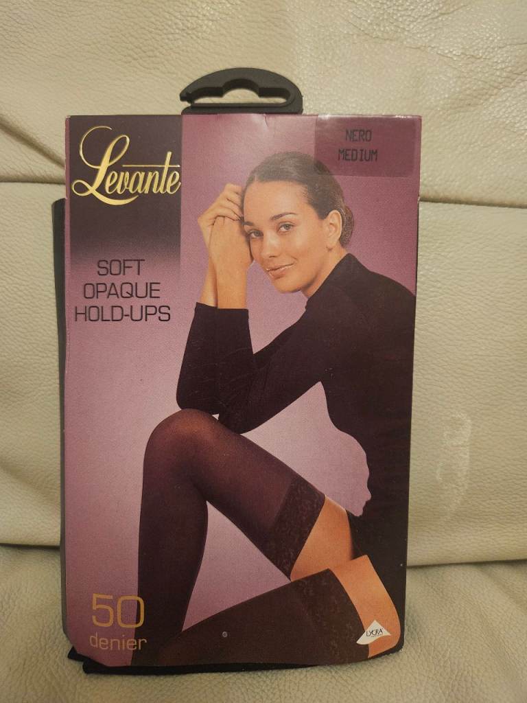 Levante Soft Opaque Hold-Ups Stockings – 50 den – Medium – Black