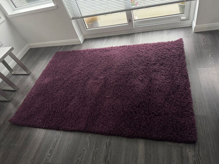 Purple shaggy rug