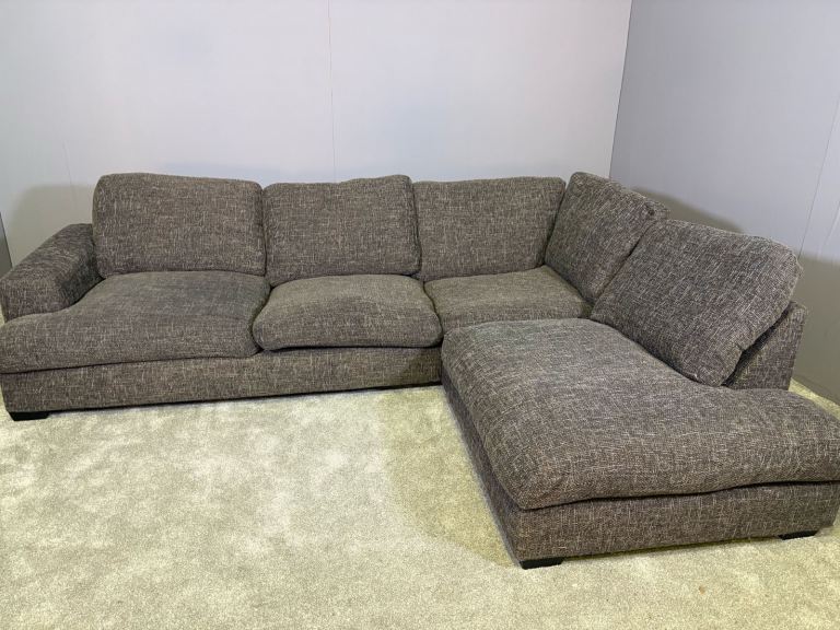 Large grey/brown L shape sofa DELIVERY AVAILABLE!