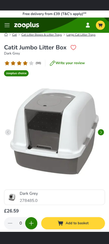 Cat litter box (Camden Town)