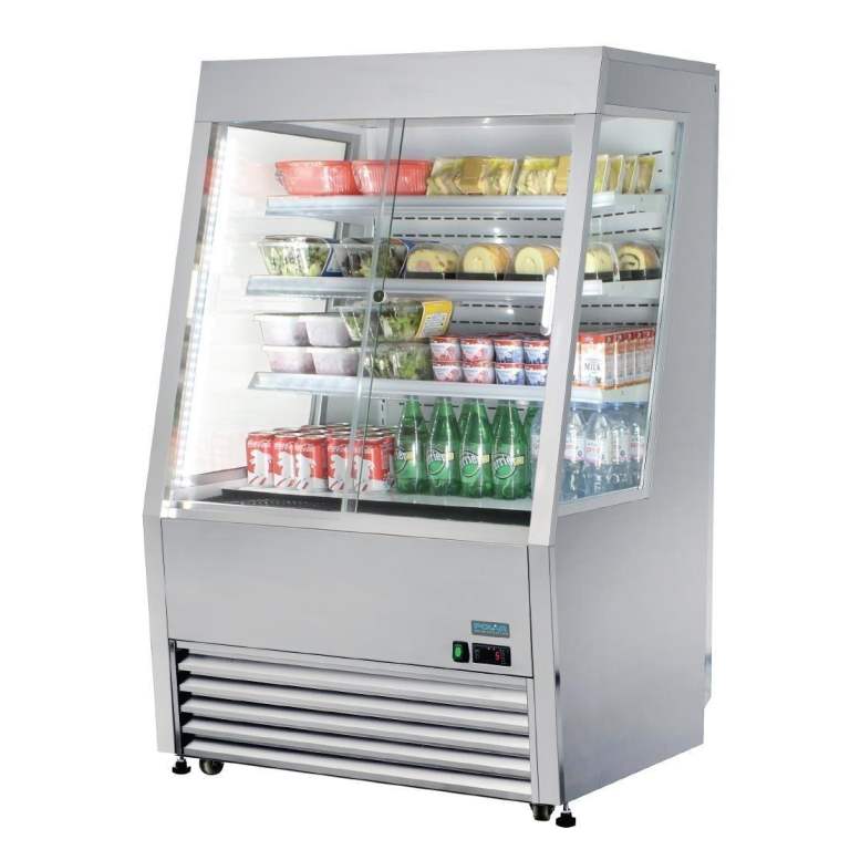 POLAR COMMERCIAL Multi deck with Lockable Sliding Doors / CAKE DISPLAY / CAFE DISPLAY - LOW ENERGY