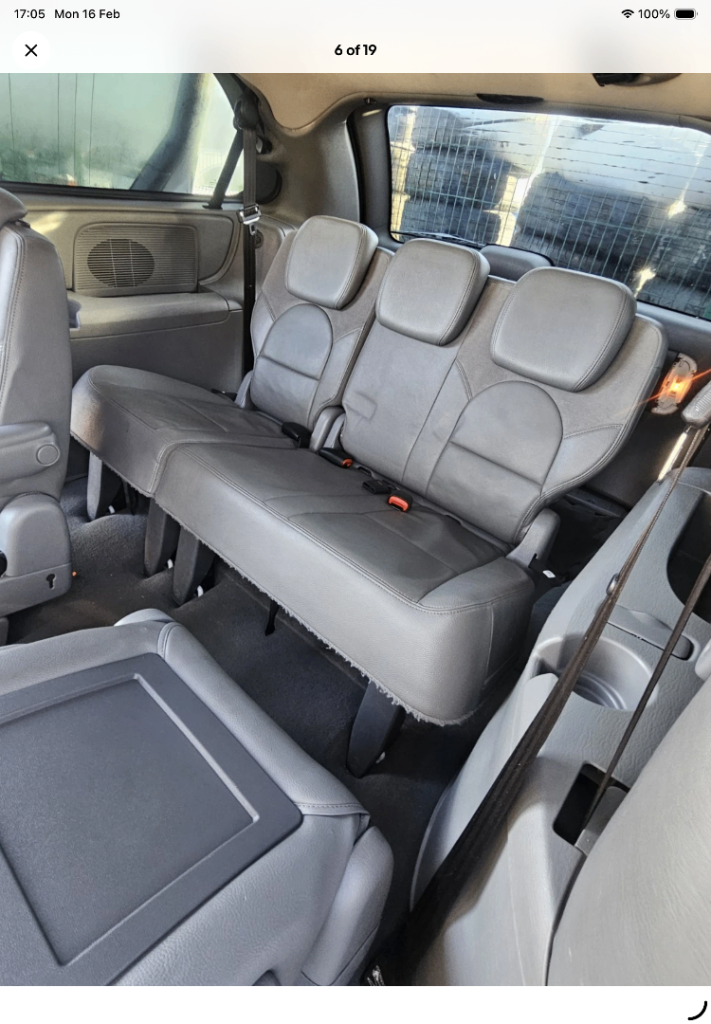 Chrysler grand voyager rear seats, ideal for campervan