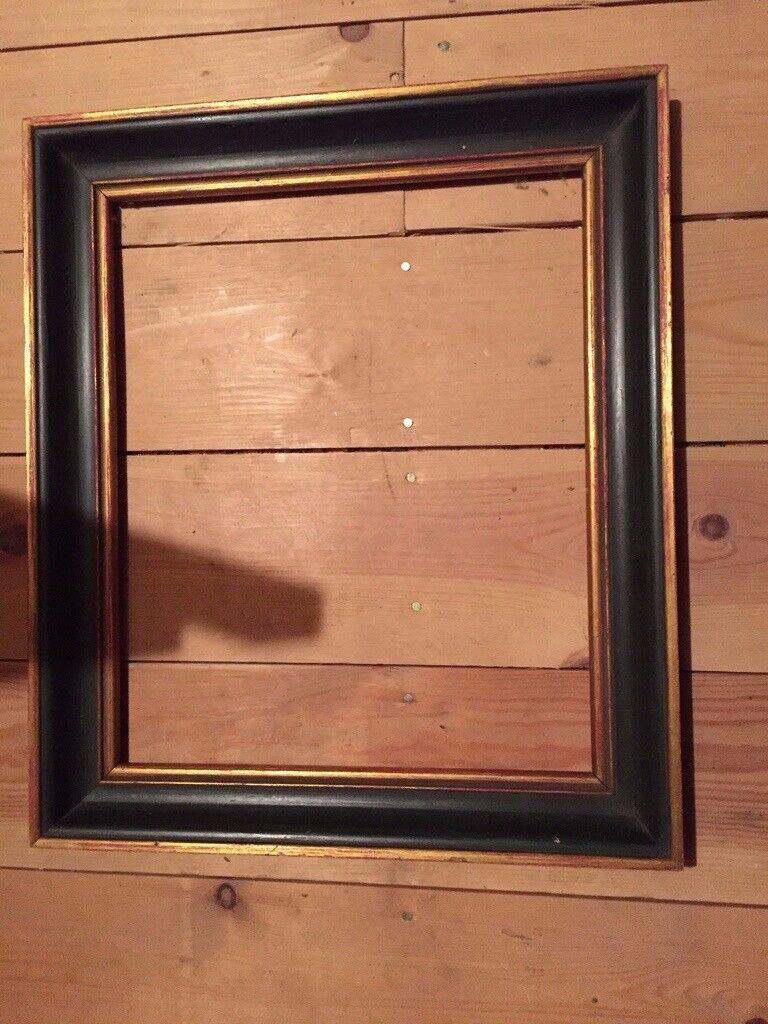 Vintage picture frame, gilt and bottle green