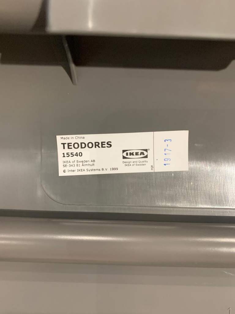 IKEA Grey Chair (Teodores) with Cushion (Justina)