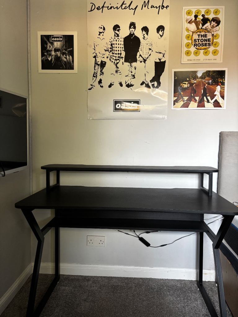 Black gaming/computer desk
